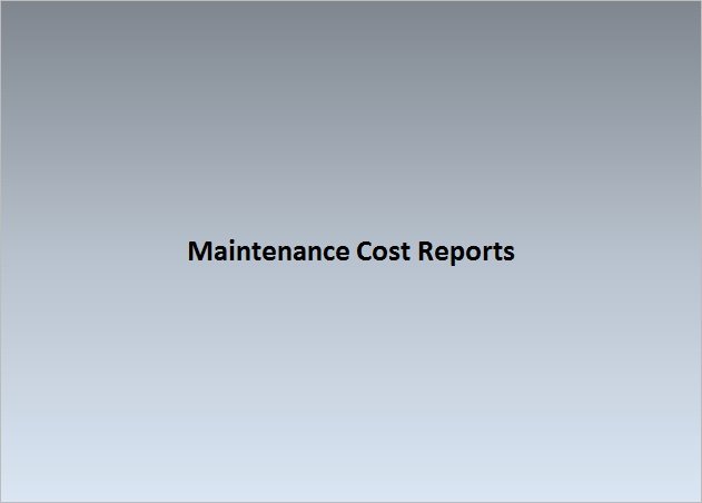 Maintenance Reports